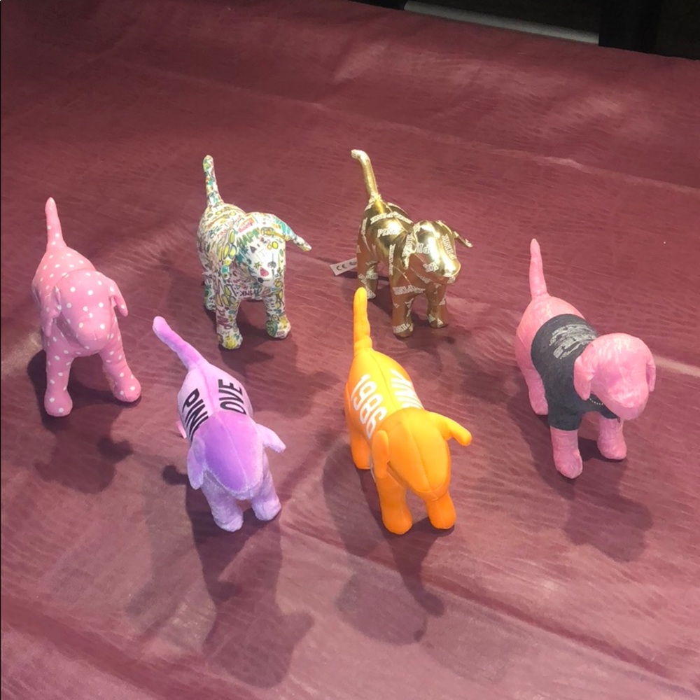 SOLD - brand pink stuffed dogs